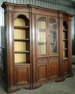 Walnut wood bookcase in style
